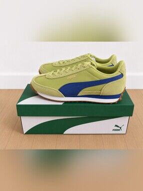 Puma Easy Rider Lime Green & Blue Low-Top Sneakers